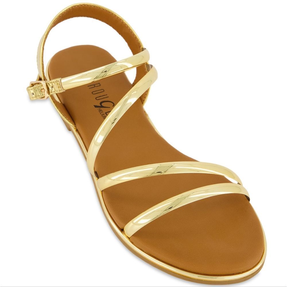 Rogue Gold Strappy Sandals for Women Sz 11